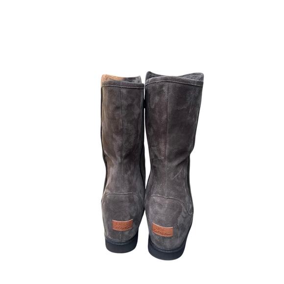 UGG Collection Gisella portabella hidden wedge suede Boot US 12/ EU 42/ UK 9.5 - Picture 4 of 7